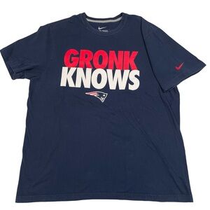 NFL Nike GRONK KNOWS Size XXL Navy Blue Tee
